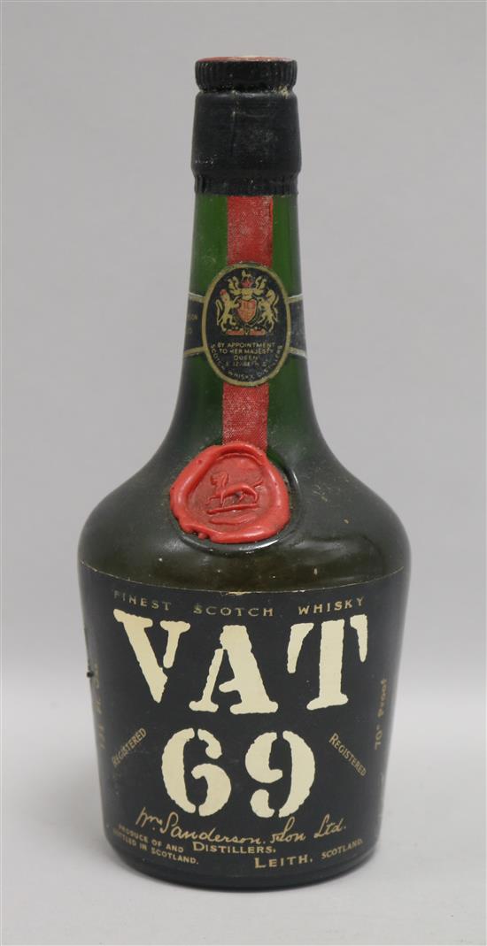A Sandemans VAT 69 Scotch ½ bottle